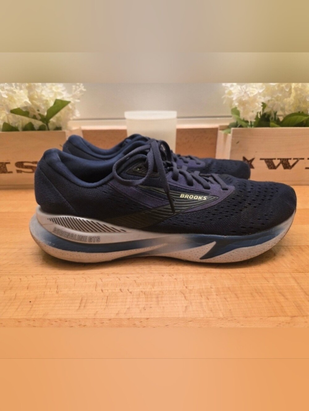 Brooks Adrenaline GTS 24 Running Shoes Navy Blue (Peacoat Black) Mens Size 9 D